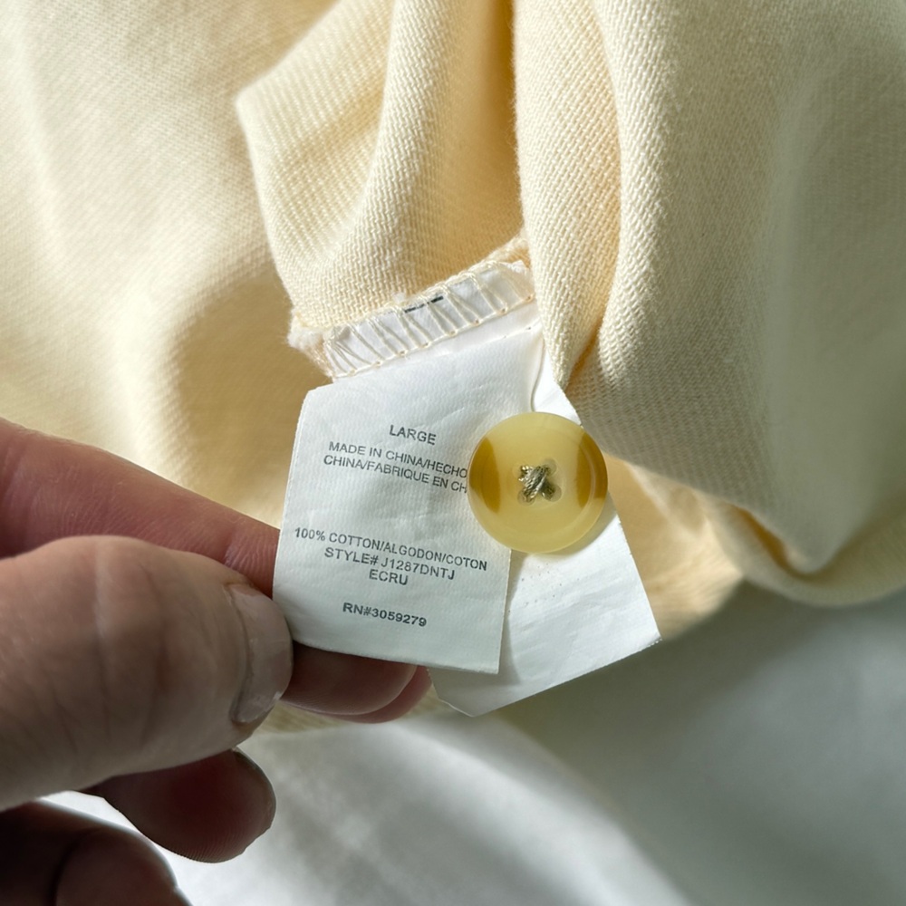 Thread & Supply Cream Lightweight Shirt Jacket women size L - Picture 9 of 9